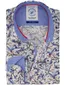 Overhemd A Fish Named Fred blauw geprint stretch