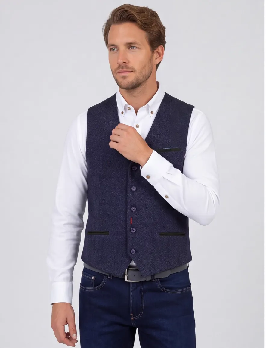 Gilet A Fish Named Fred donkerblauw