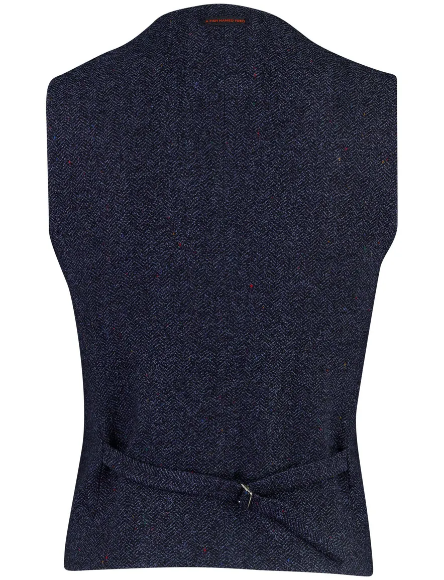 A Fish Named Fred gilet donkerblauw