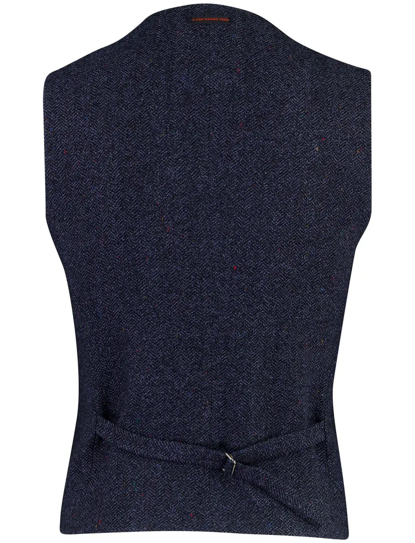 Gilet A Fish Named Fred donkerblauw gemeleerd