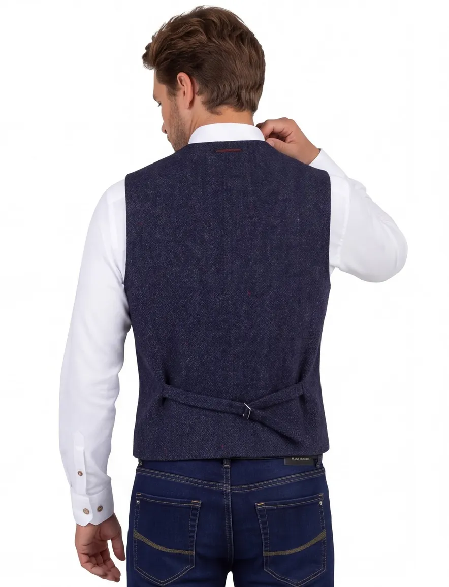 A Fish Named Fred gilet donkerblauw