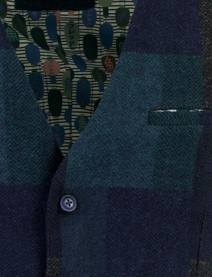 A Fish Named Fred gilet groen geprint