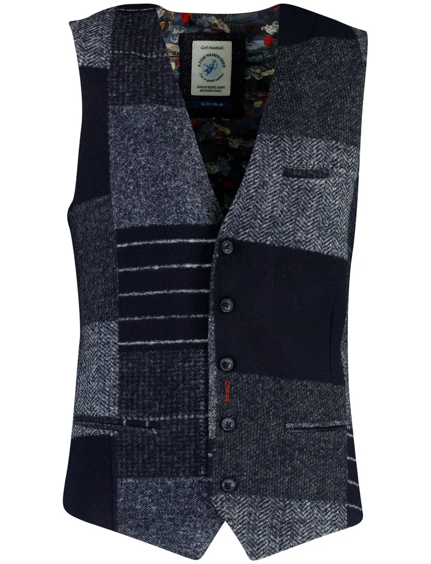 Gilet A Fish Named Fred donkerblauw