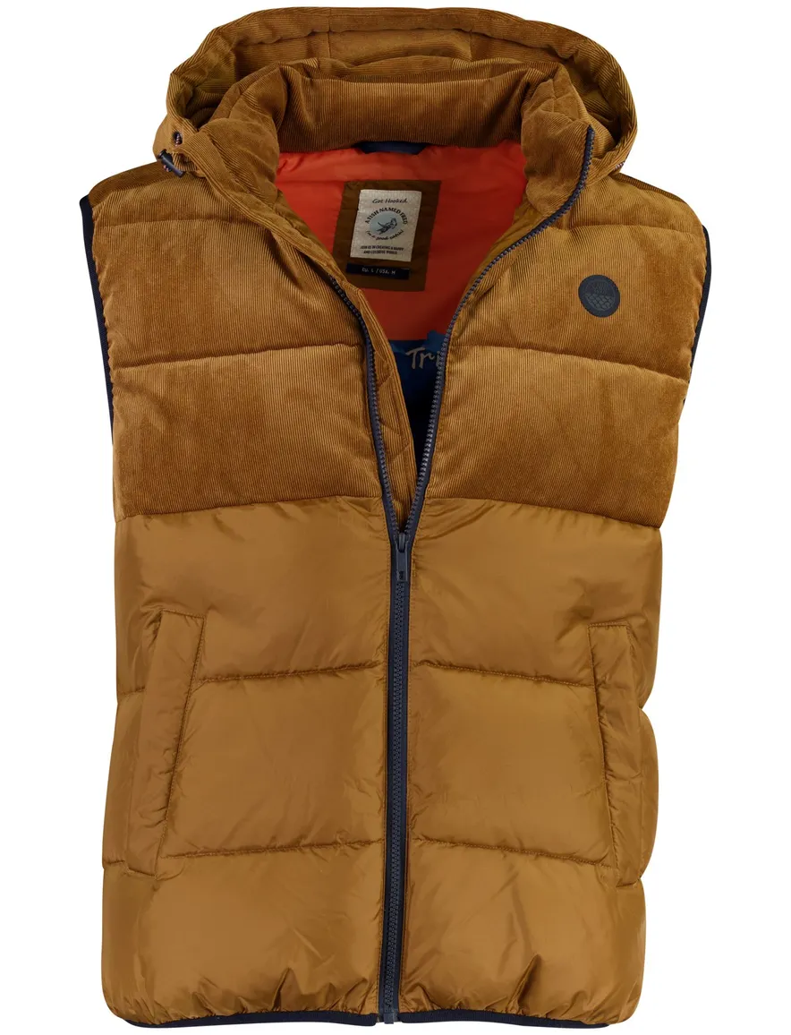 A Fish Named Fred bodywarmer bruin afneembare capuchon