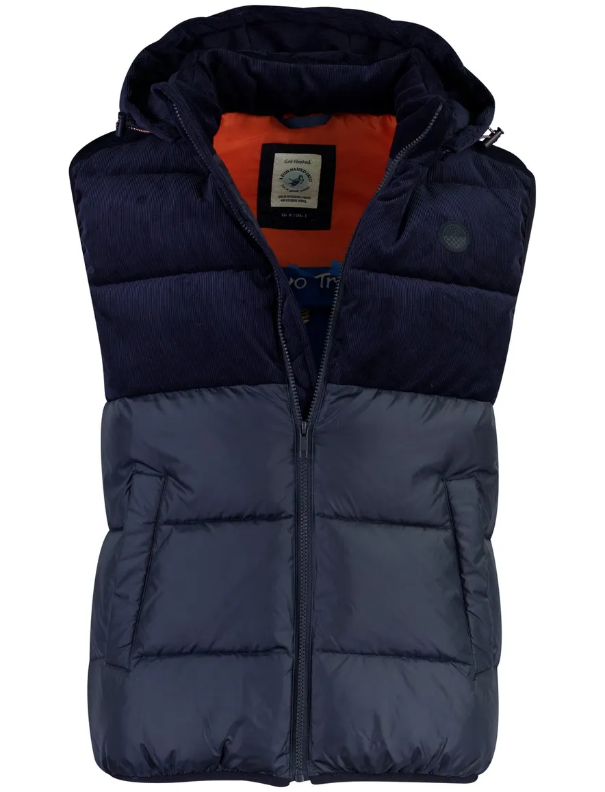 A Fish Named Fred donkerblauwe puffer bodywarmer
