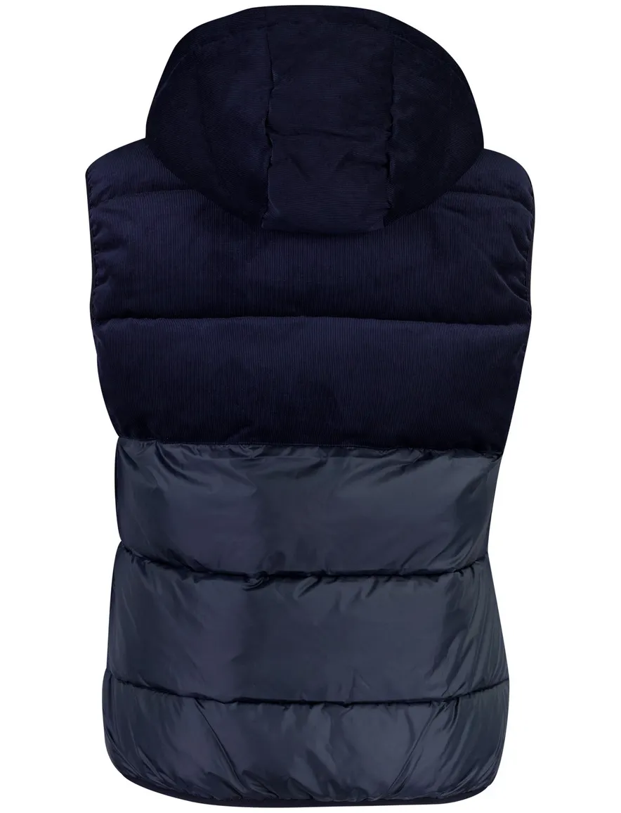 A Fish Named Fred donkerblauwe puffer bodywarmer