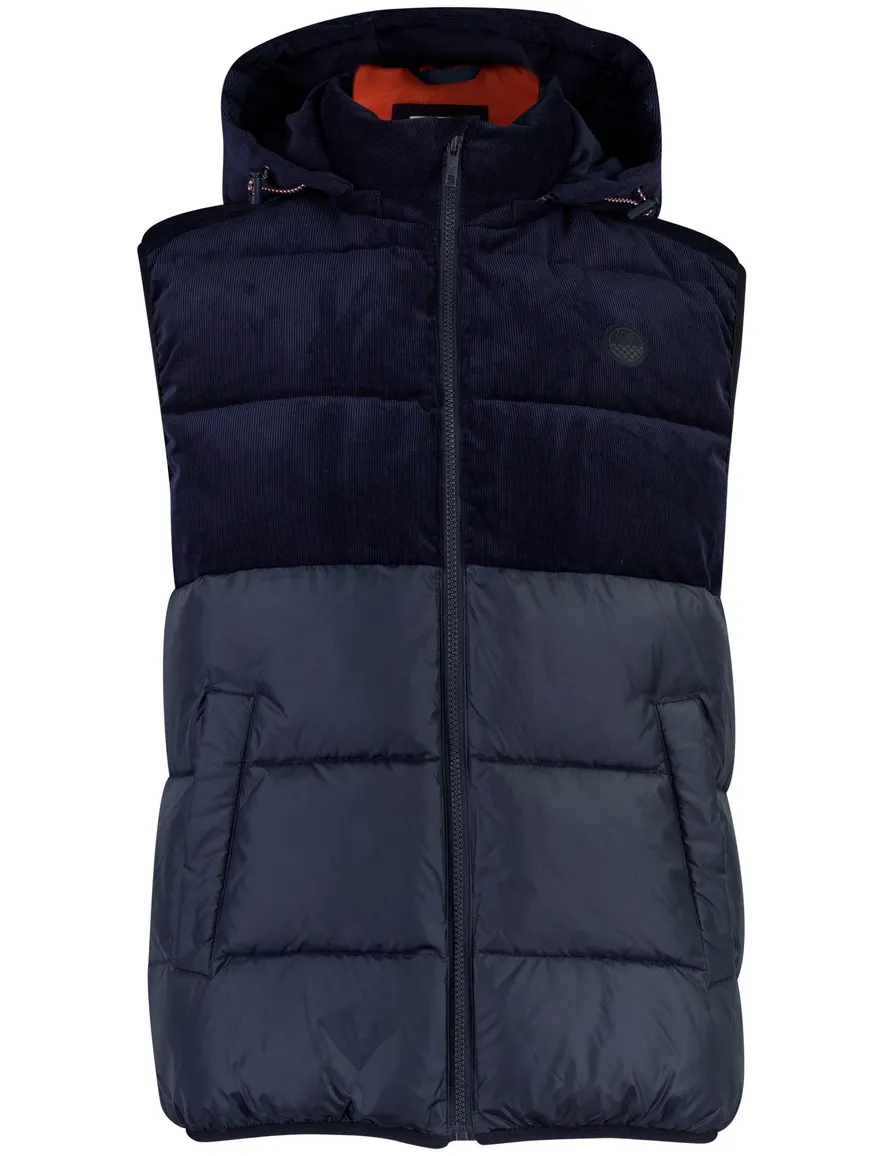 A Fish Named Fred donkerblauwe puffer bodywarmer