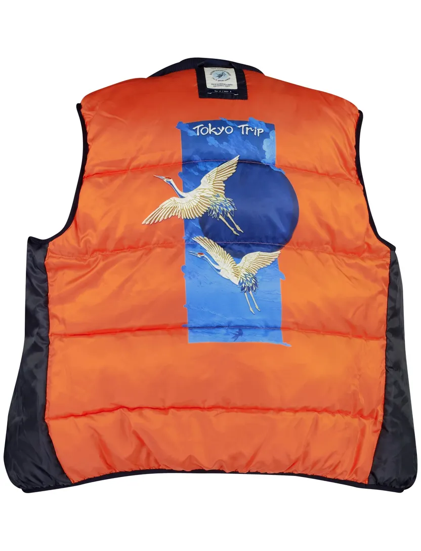Bodywarmer A Fish Named Fred donkerblauw puffer