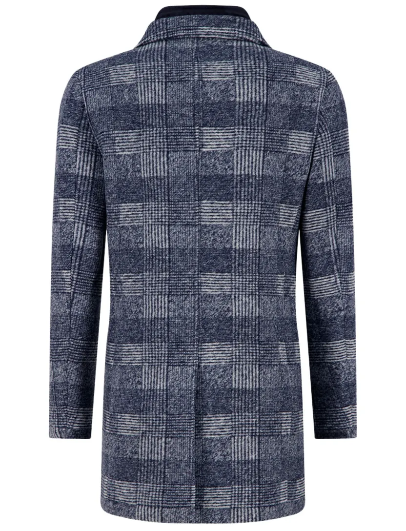 Overjas A Fish Named Fred donkerblauw slim fit