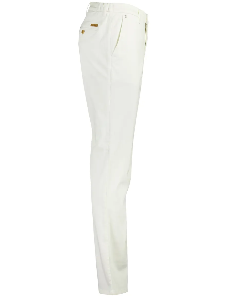 Broek Gardeur wit normale fit stretch