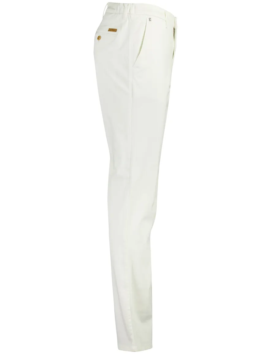 Broek Gardeur wit normale fit stretch