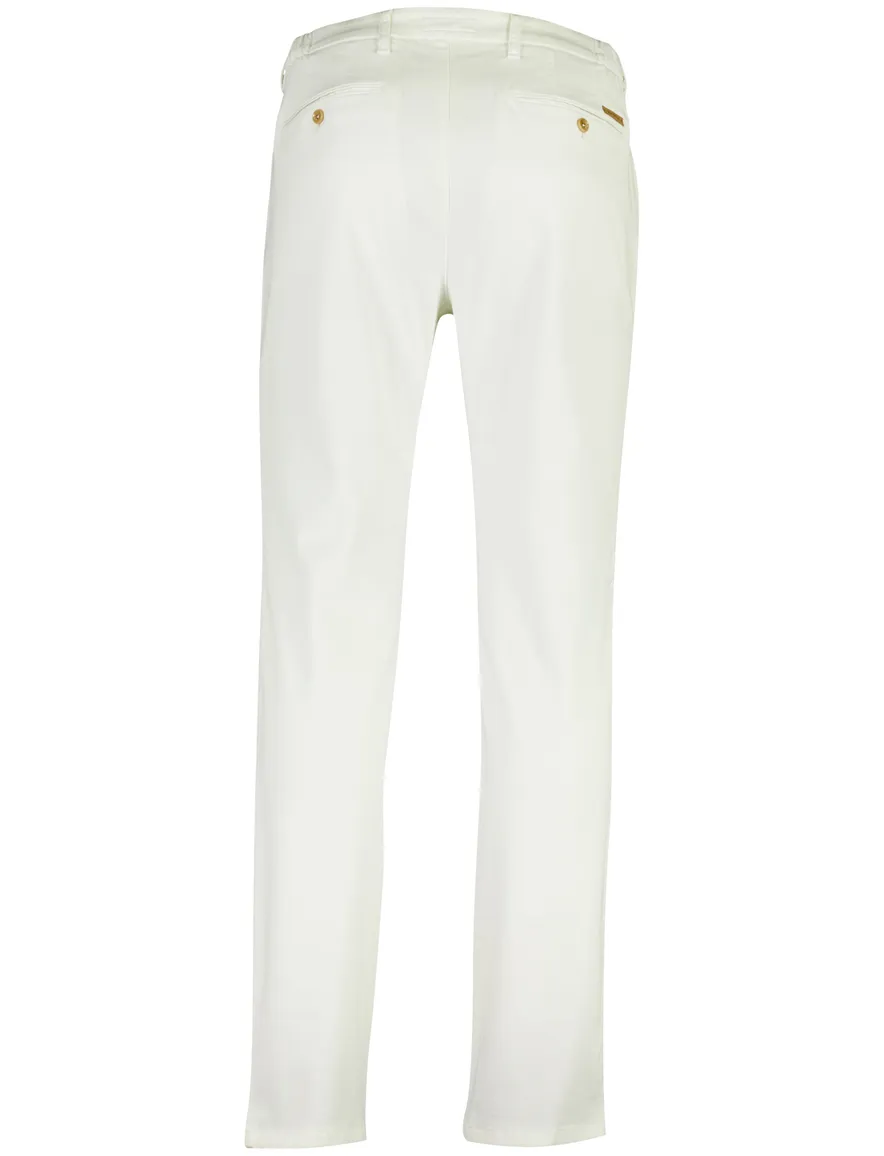 Broek Gardeur wit normale fit stretch