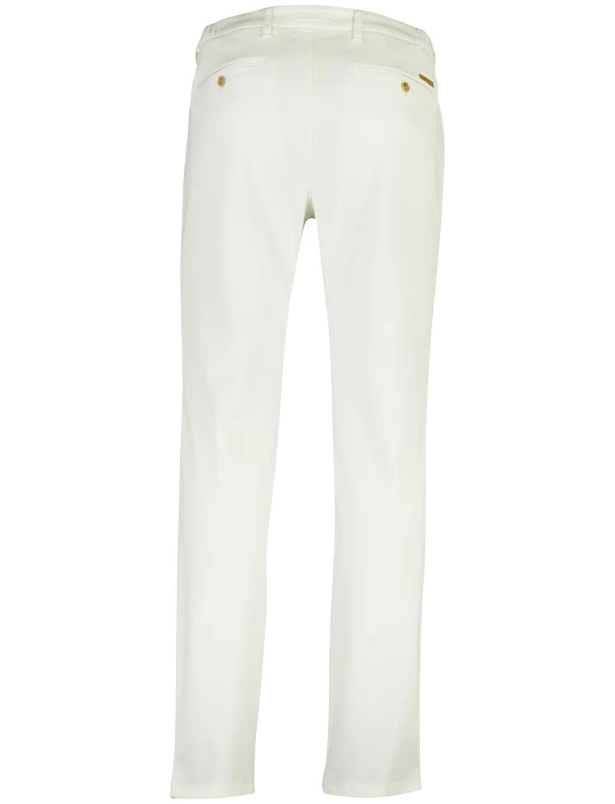 Broek Gardeur wit normale fit stretch