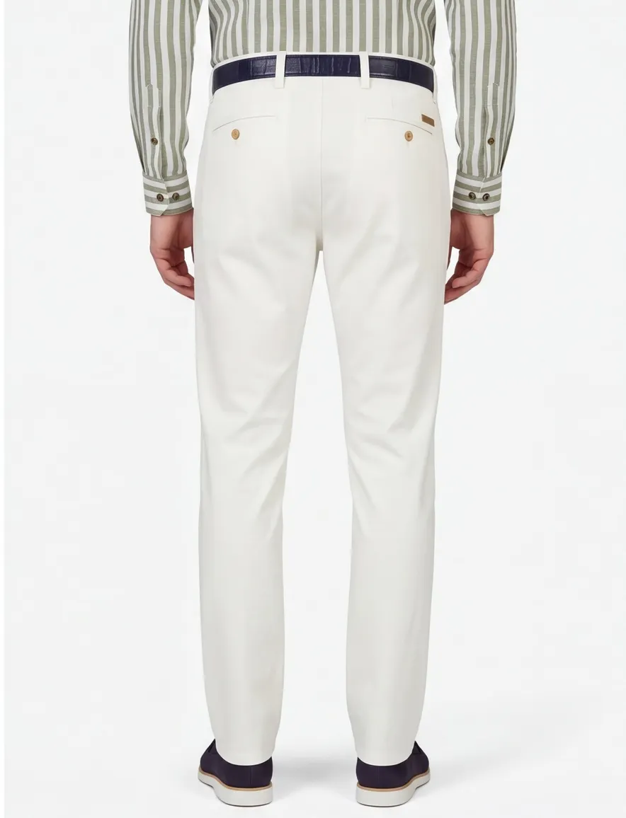 Gardeur Pantalon katoen wit