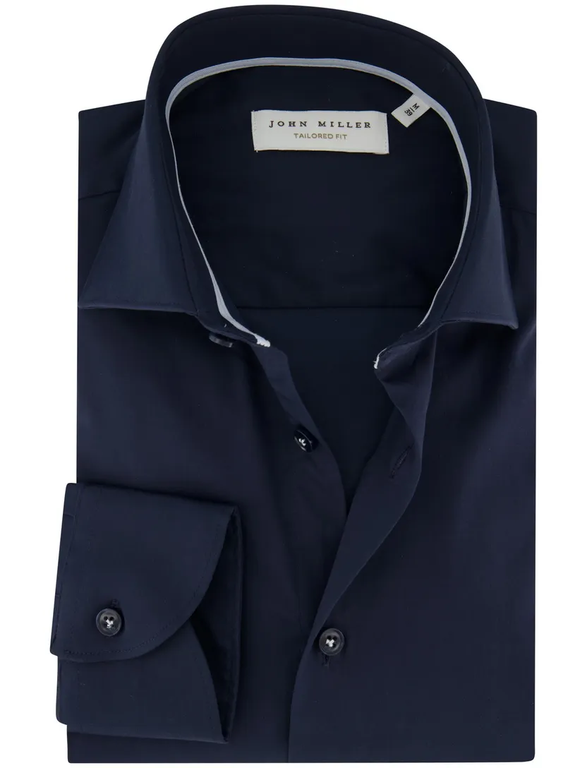 Overhemd John Miller donkerblauw 5801013-18