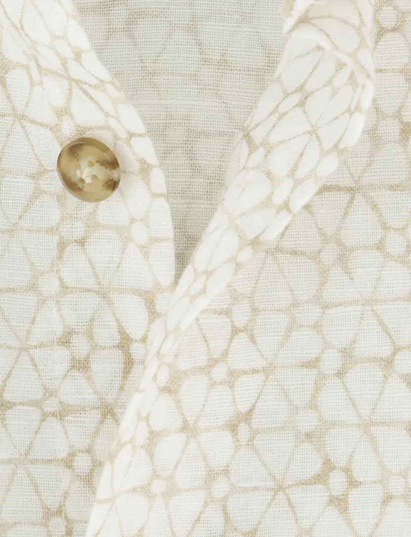 Overhemd John Miller beige bloemen print