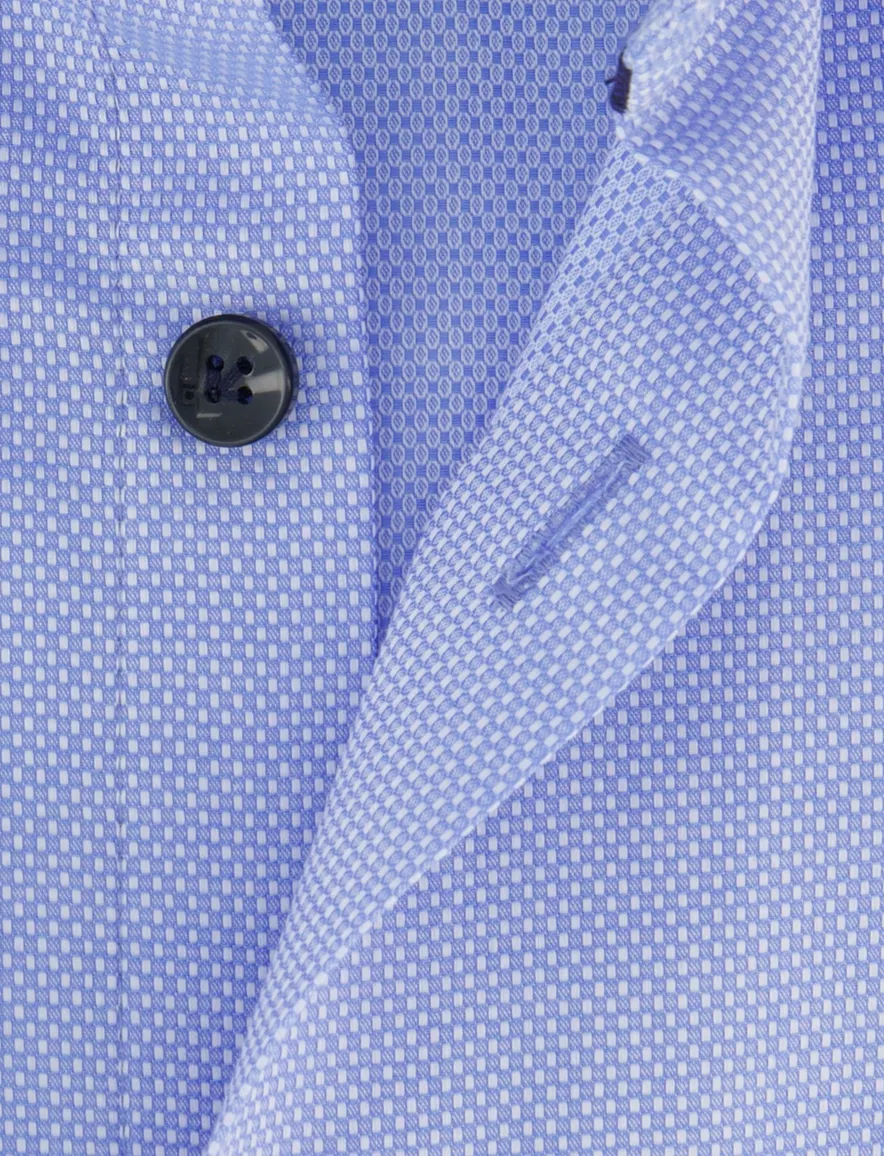 John Miller overhemd blauw geprint