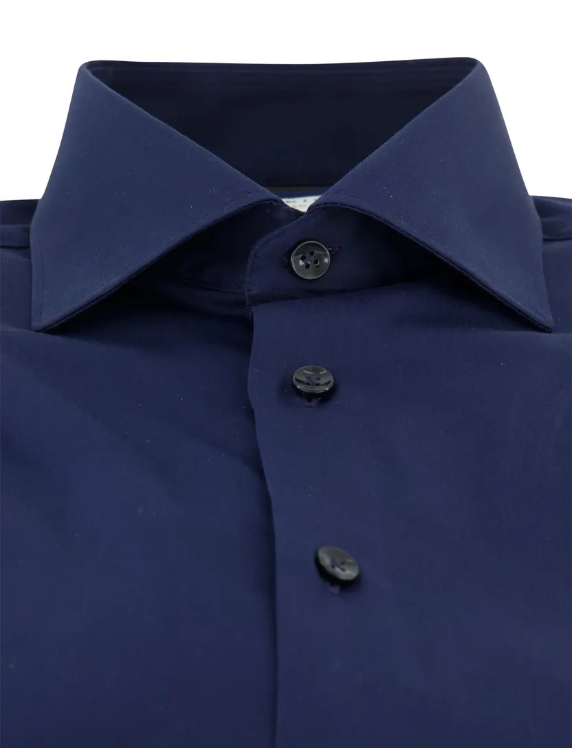 John Miller overhemd donkerblauw normale fit