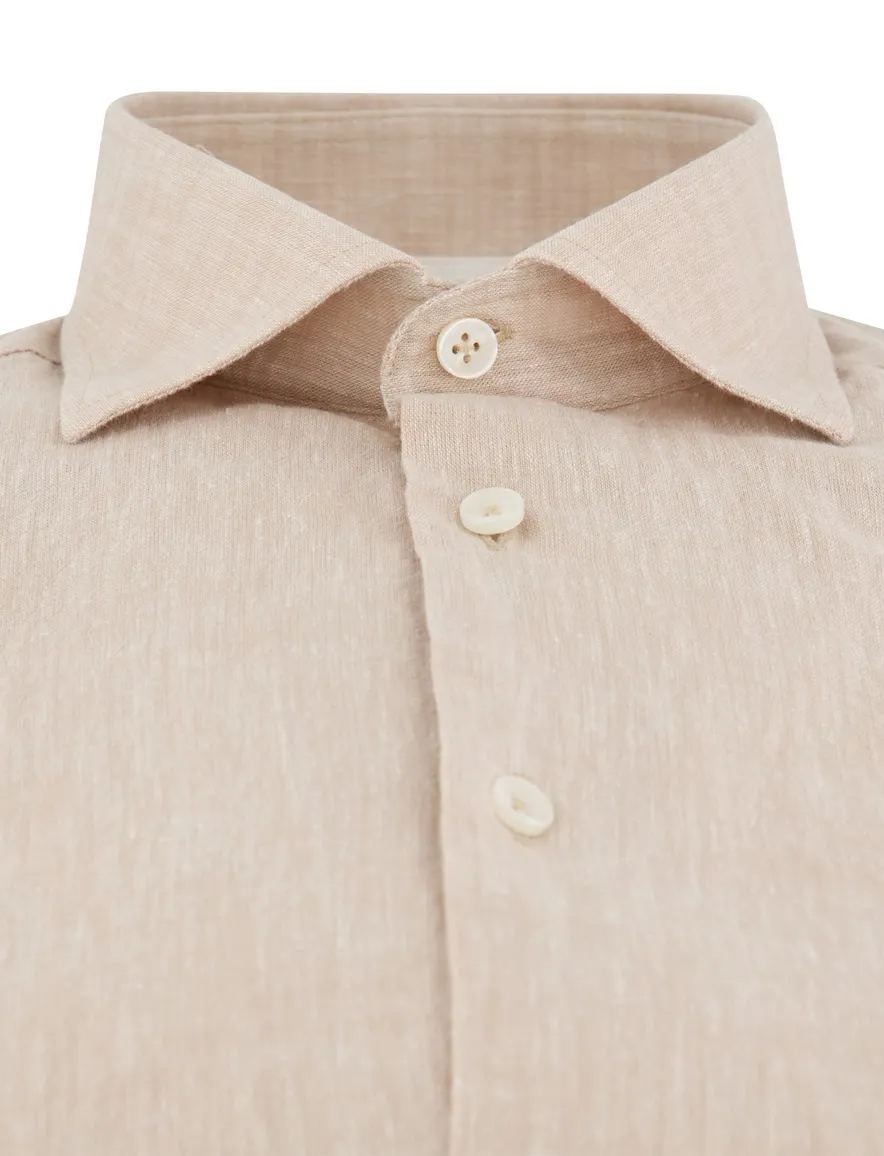 Ledub Shirt vrijetijd ml 5 Lichtbru 802009-62