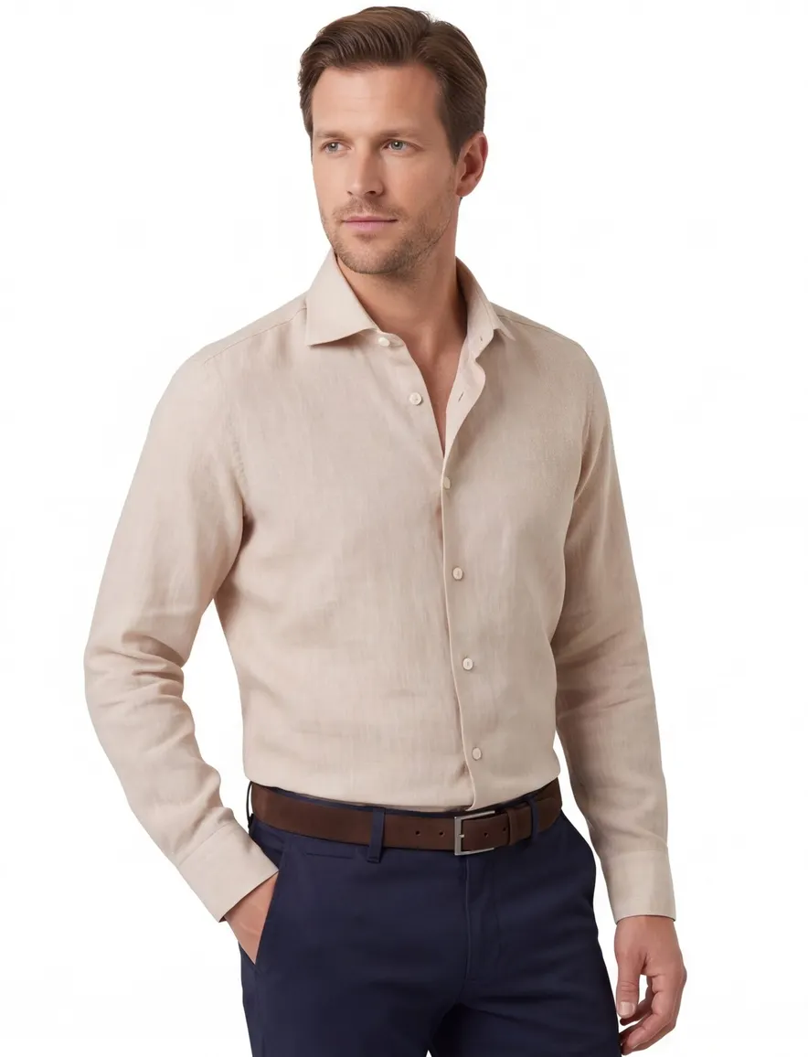 Ledub Shirt vrijetijd ml 5 Lichtbru 802009-62