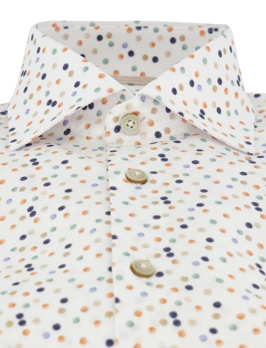 Ledub Shirt vrijetijd ml 5 Wit/groe 802018-91