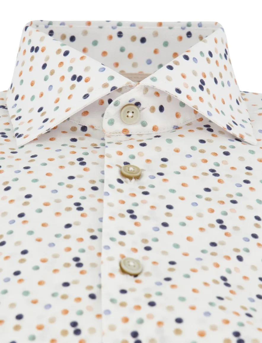 Ledub Shirt dress ml 7 Wit/groen 91 802019-91