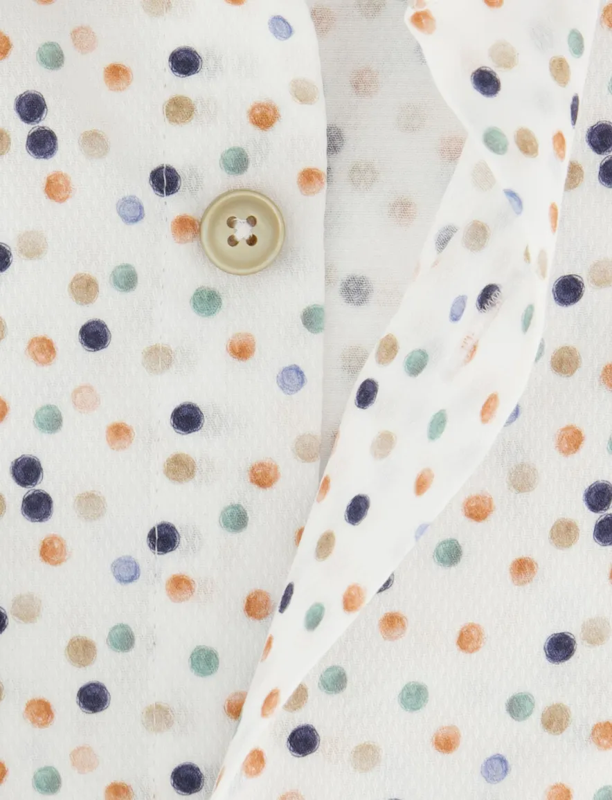 Ledub Shirt dress ml 7 Wit/groen 91 802019-91