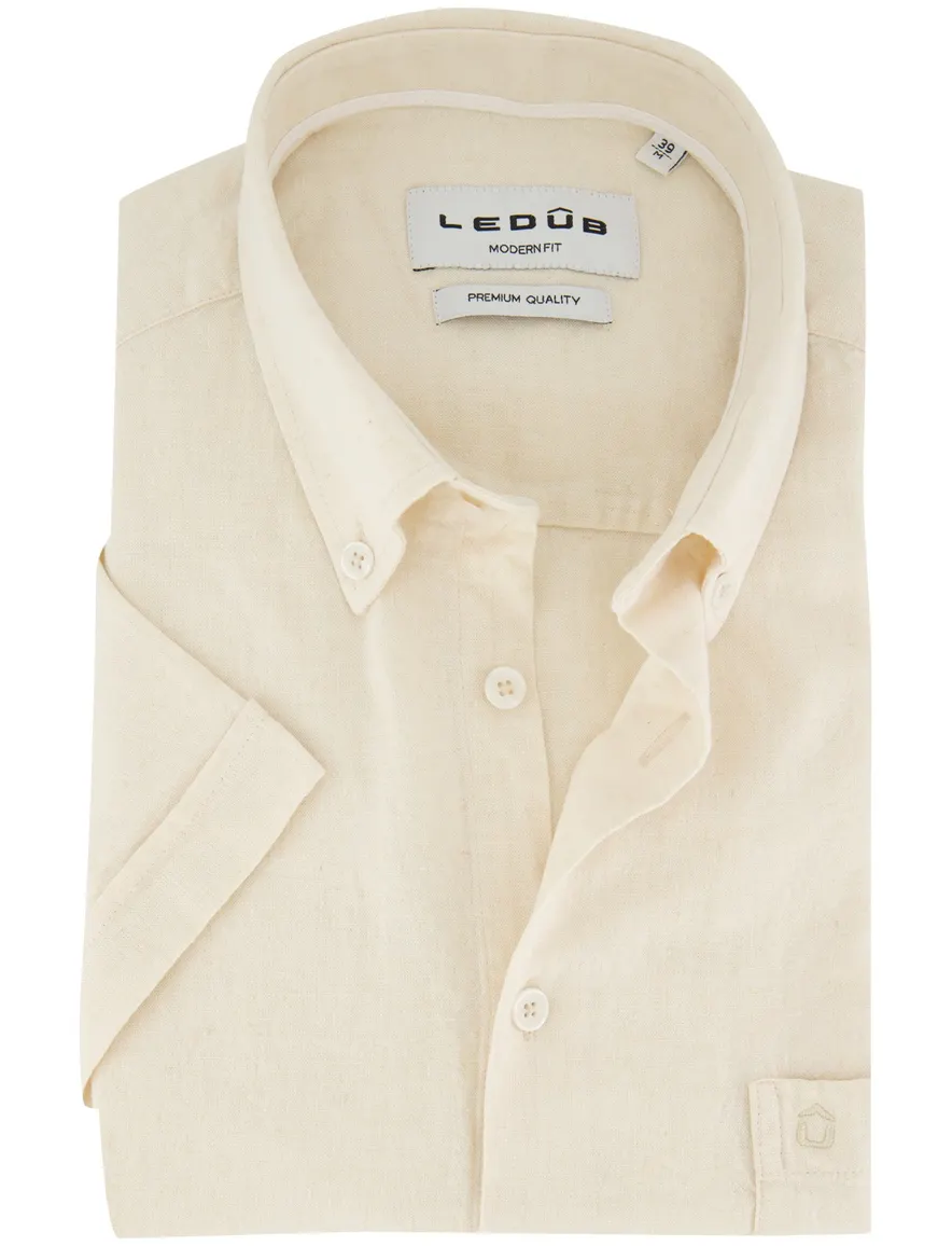 Ledub Shirt linnen Lichtbruin