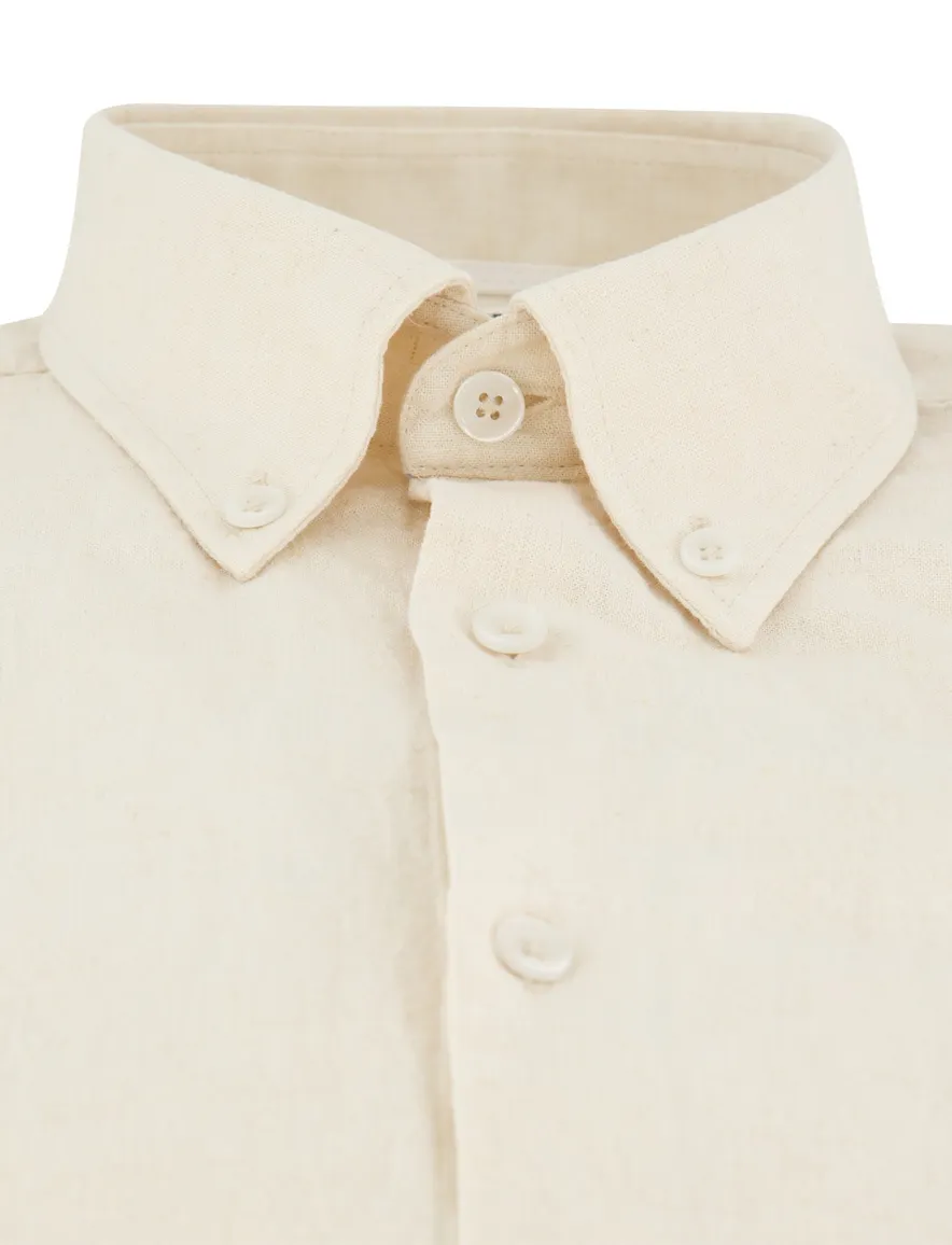Ledub Shirt linnen Lichtbruin