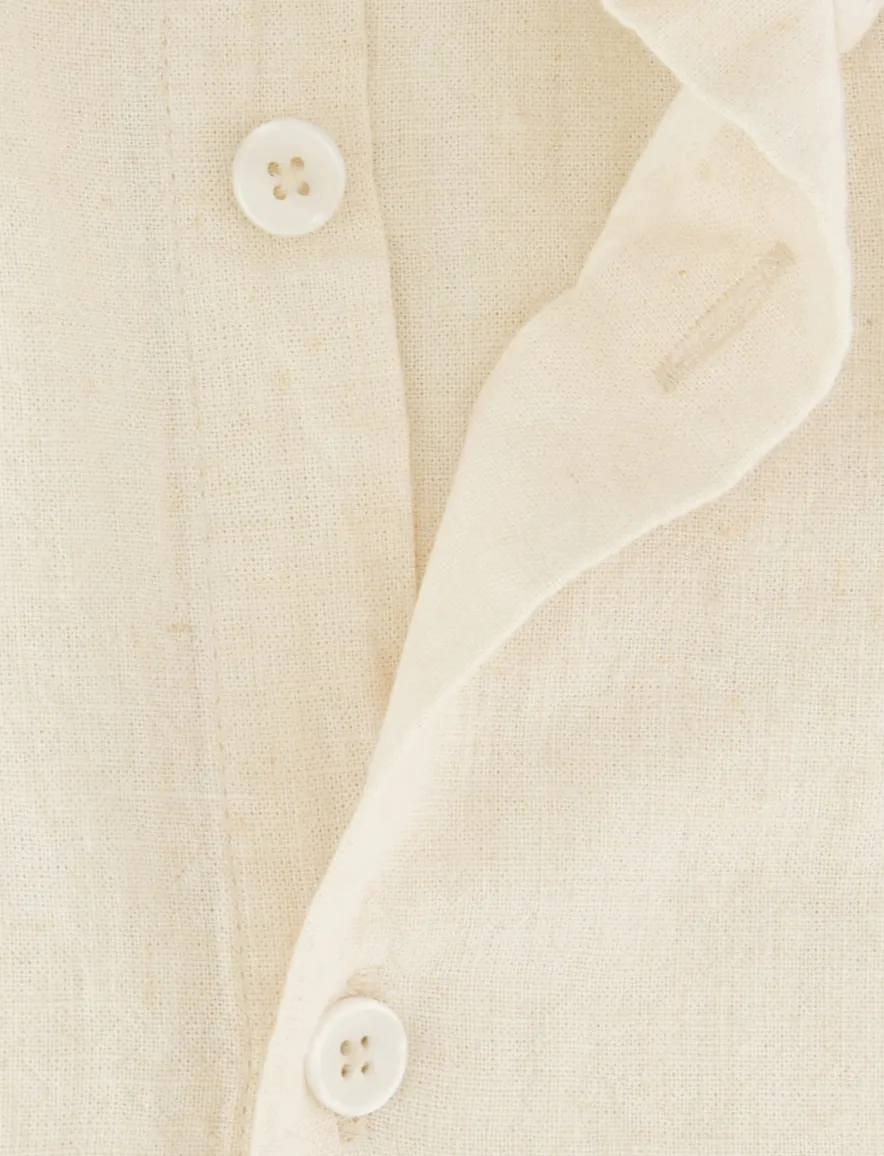 Ledub Shirt linnen Lichtbruin