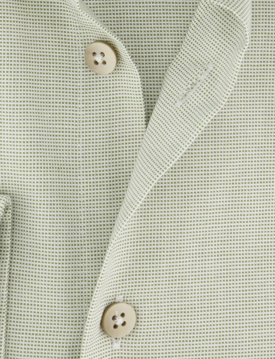Ledub Modern Fit overhemd groen met print