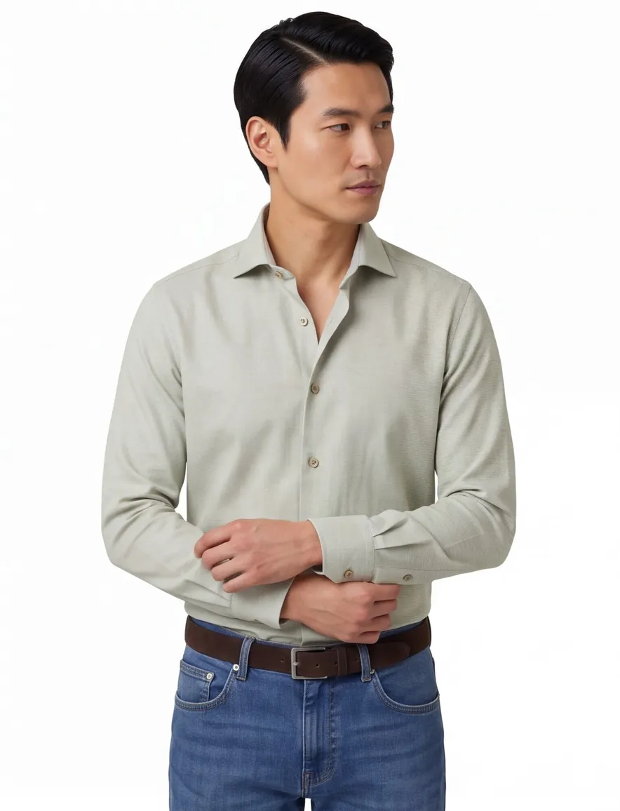 Ledub Shirt vrijetijd ml 5 Lichtgro 802021-53