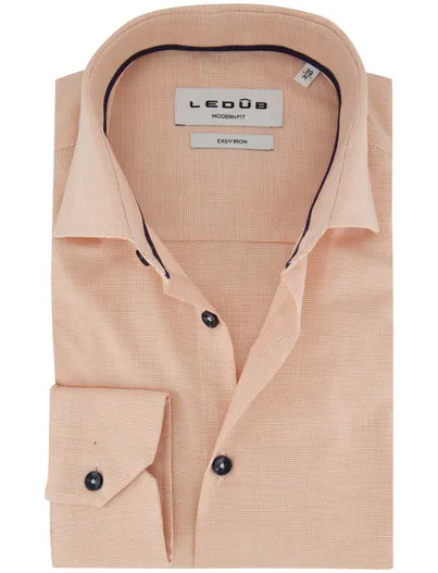 Ledub Ledub Modern Fit overhemd roze geprint