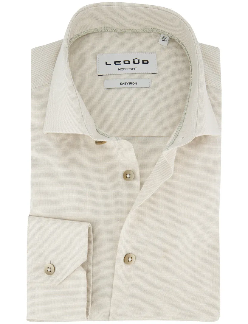 Ledub Modern Fit beige mouwlengte 7