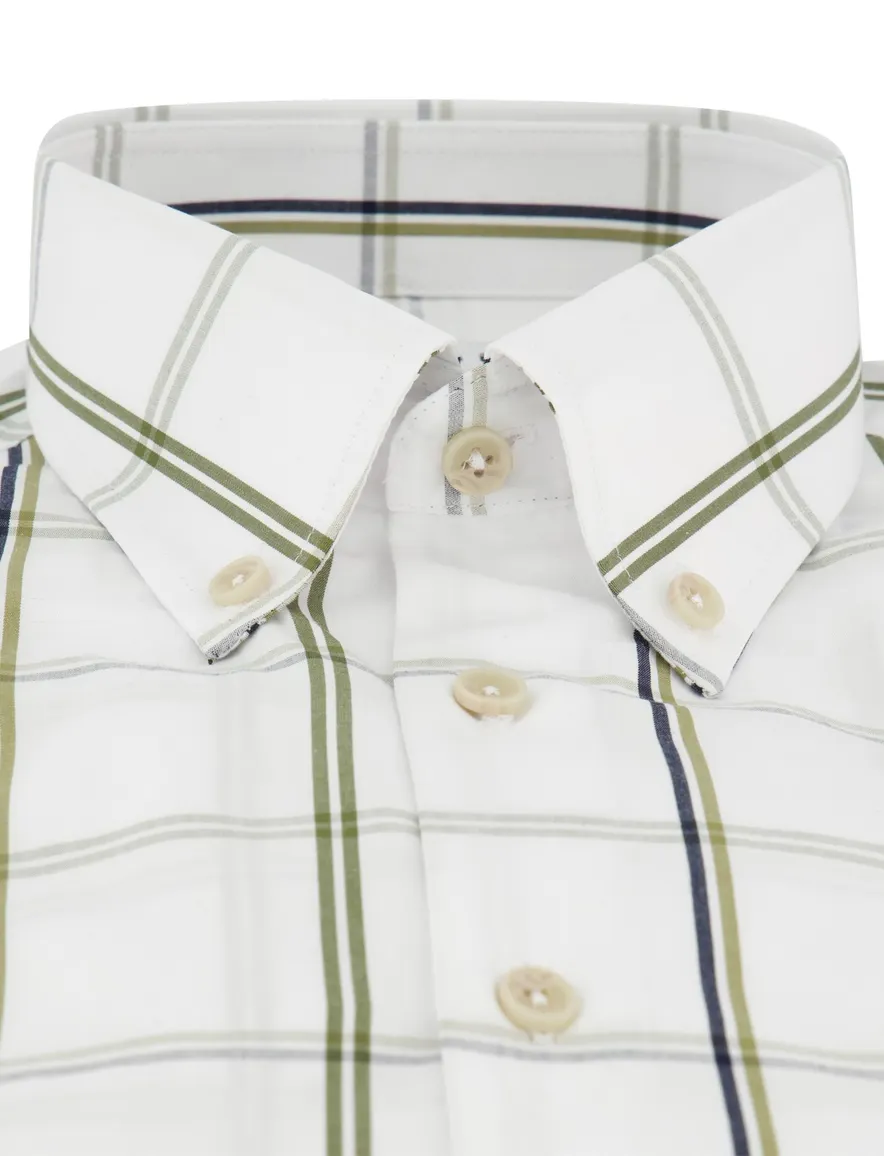 Ledub Shirt dress km Wit/groen 915 802023-91