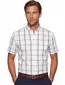 Ledub Modern Fit overhemd wit geruit