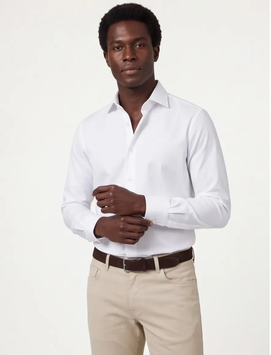 Ledub Shirt vrijetijd ml 5 Spierwit 802024-91