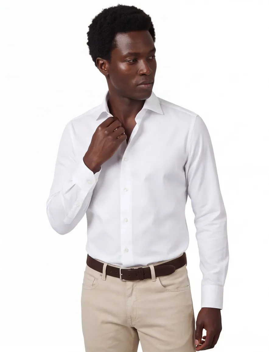 Ledub Shirt vrijetijd ml 5 Spierwit 802024-91