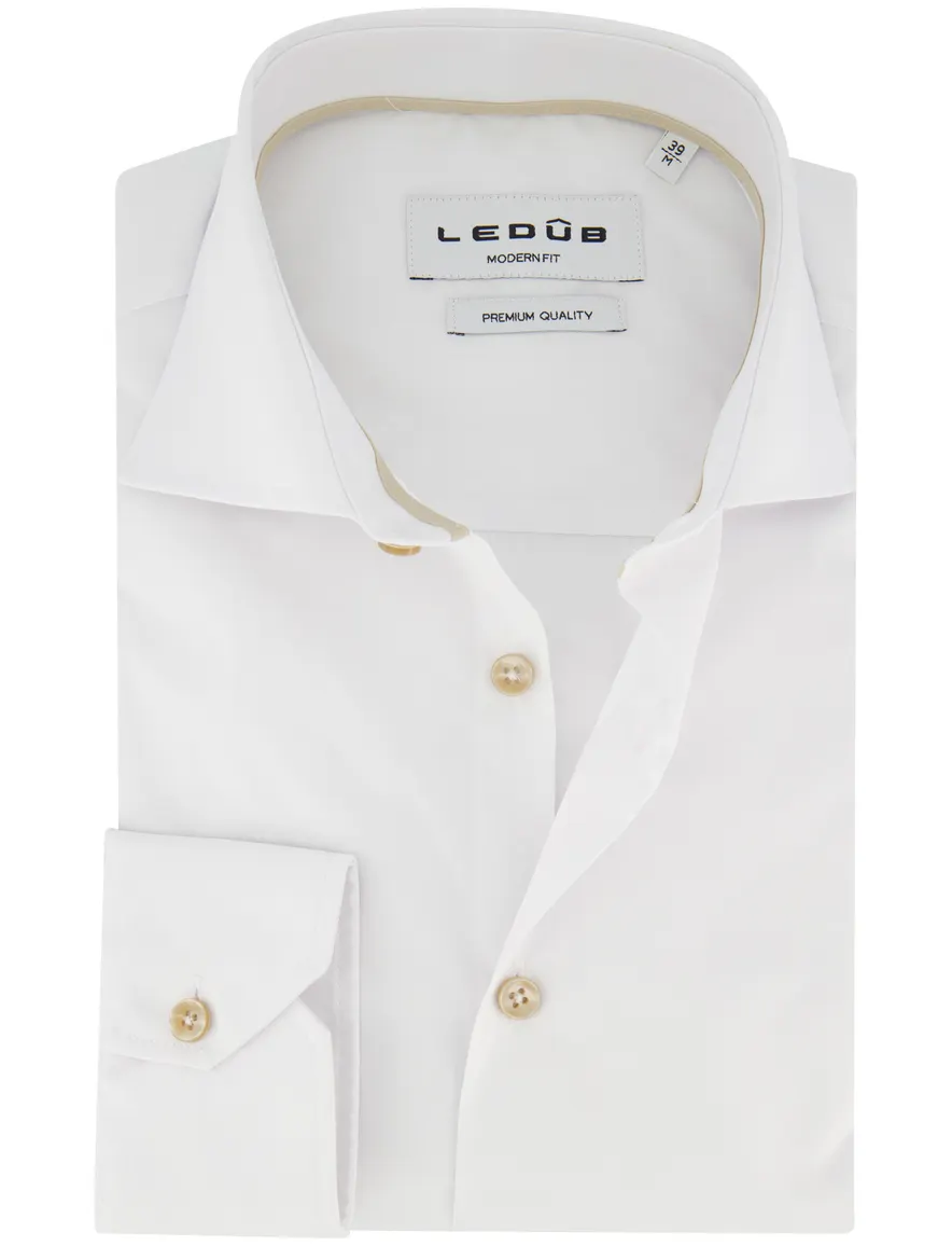 Ledub Shirt vrijetijd ml 5 Spierwit 802024-91