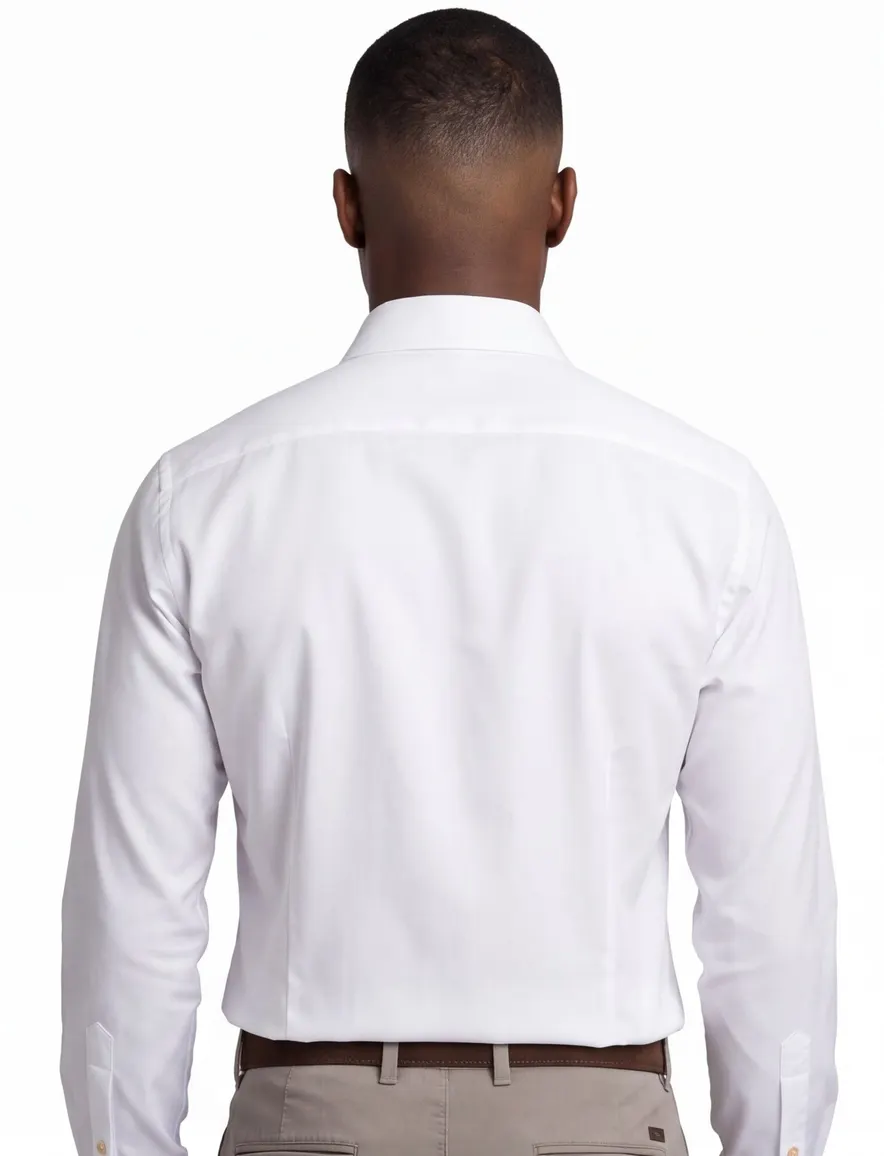 Ledub Modern Fit overhemd wit effen