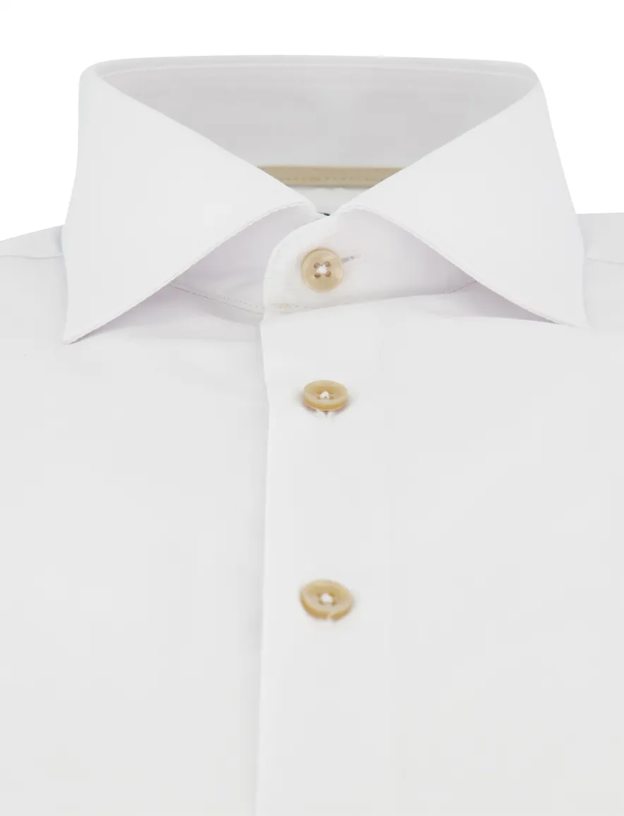 Ledub Modern Fit overhemd wit mouwlengte 7
