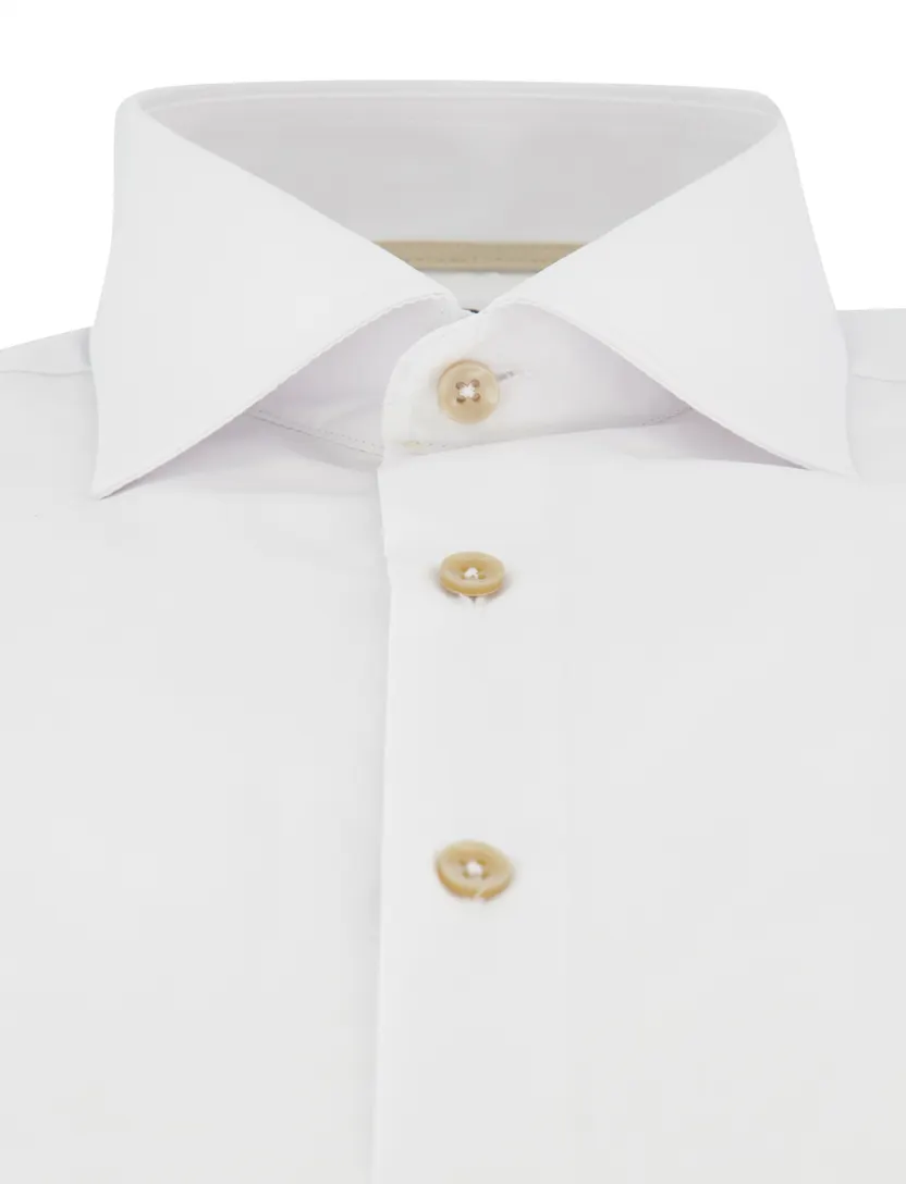 Overhemd Ledub Modern Fit wit mouwlengte 7