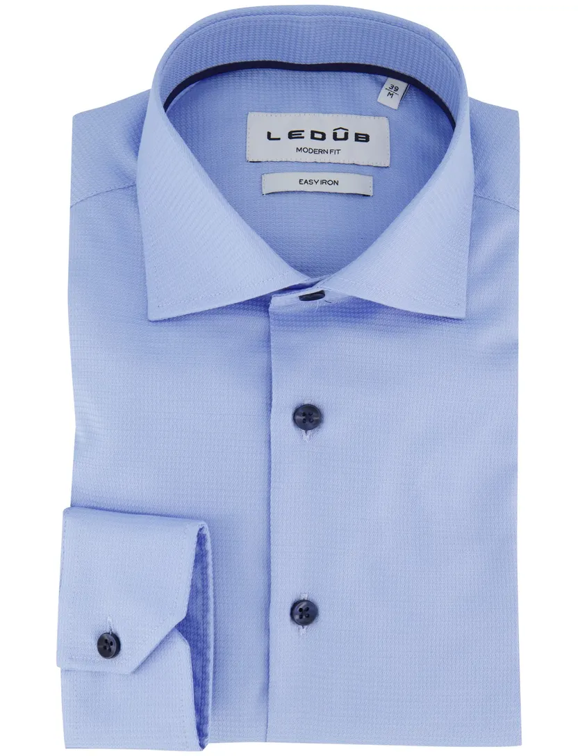 Overhemd Ledub Modern Fit lichtblauw Easy Iron