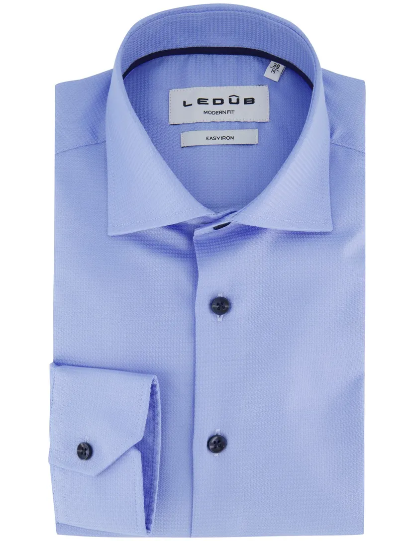 Overhemd Ledub Modern Fit lichtblauw Easy Iron
