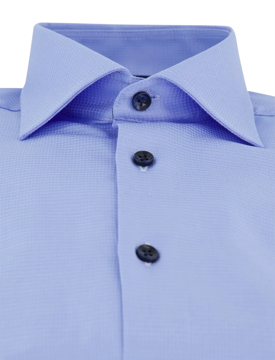 Ledub Modern Fit overhemd lichtblauw Easy Iron mouwlengte 7