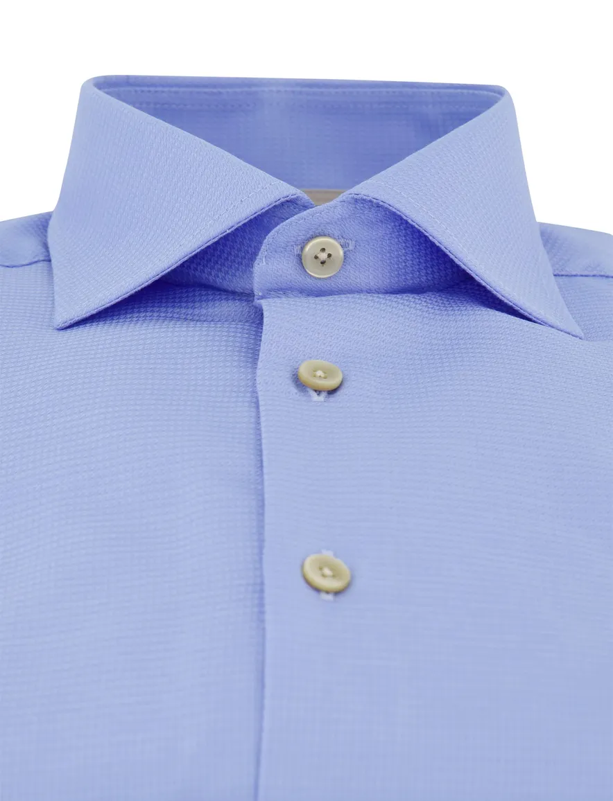 Ledub Modern Fit overhemd blauw Easy Iron