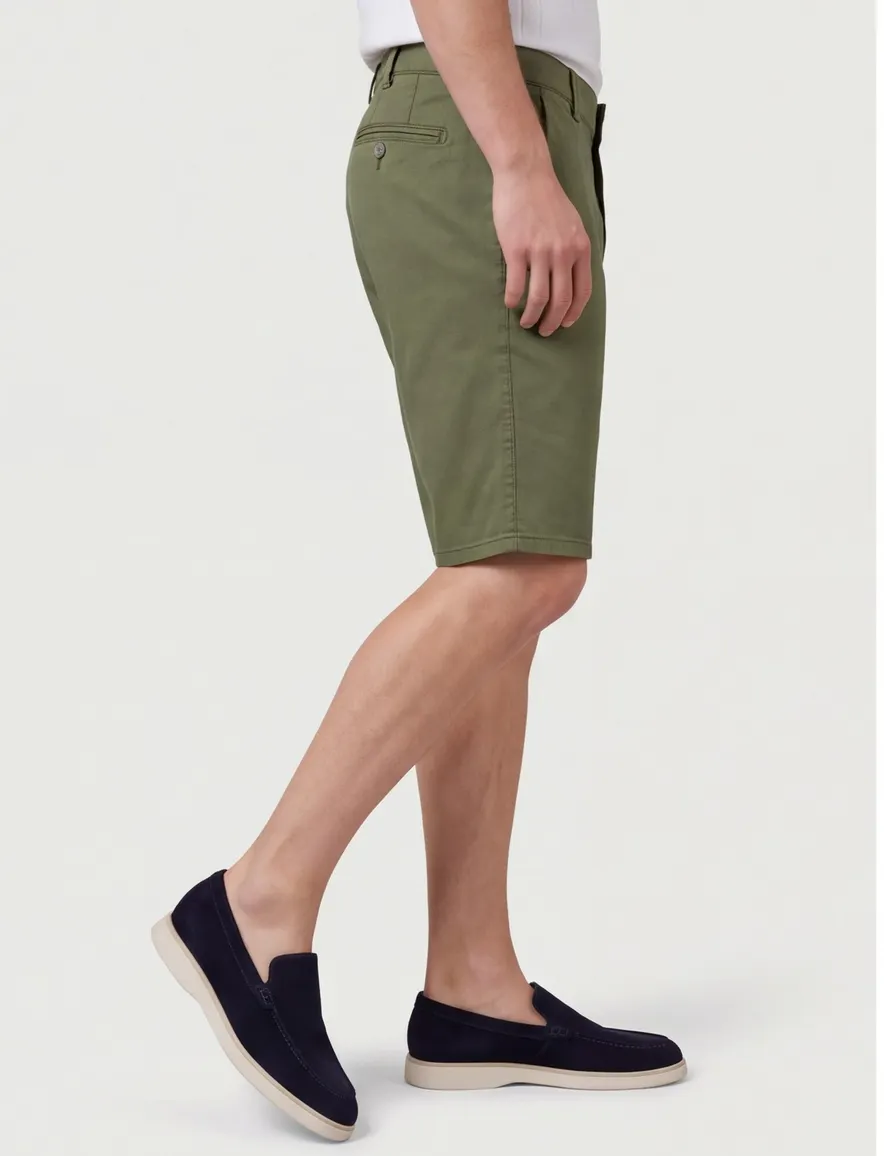 Meyer chino shorts olijfgroen