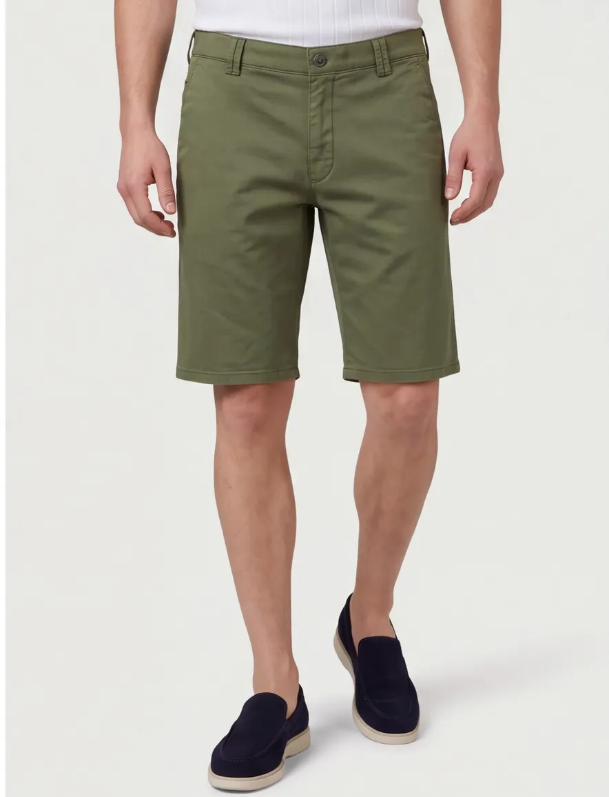 Meyer chino shorts olijfgroen