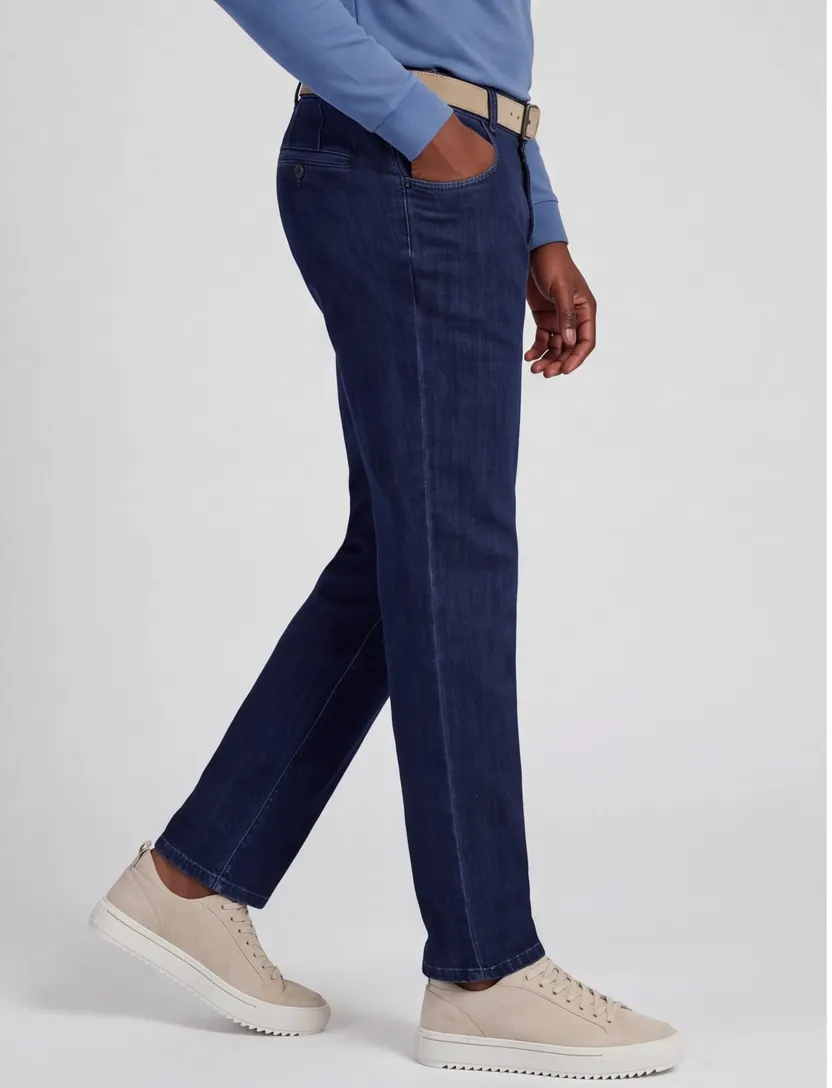 Broek 5-pocket model Meyer donkerblauw spijker Dubai