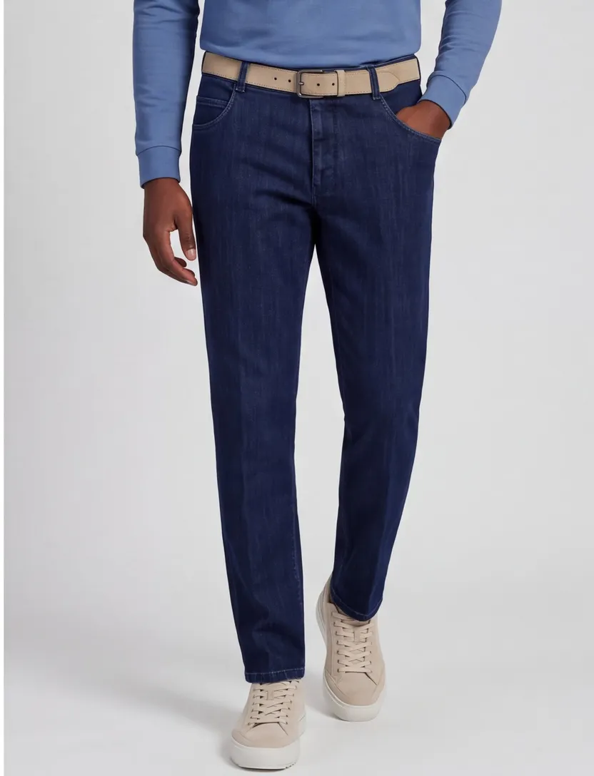 Broek 5-pocket model Meyer donkerblauw spijker Dubai